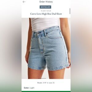 Curve Love High Rise Dad Short